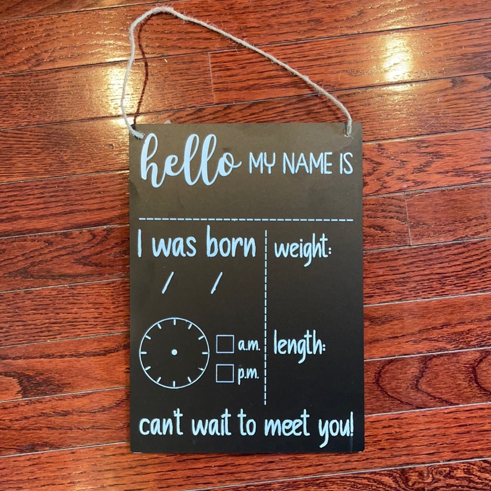 Newborn Chalkboard sign